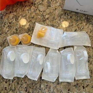 Clear and Yellow Baby Bottle Set